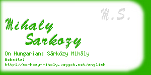 mihaly sarkozy business card